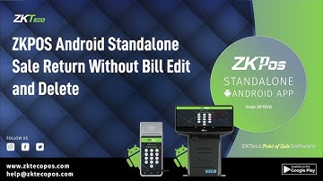 ZKPOS Android Standalone - Sale Return Without Bill Edit And Delete.