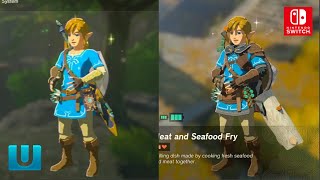 Zelda Tears Of The Kingdom LINK COOKING and EATING Animation COMPARISON Wii U vs Switch