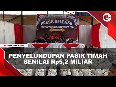 BEA CUKAI DAN TNI AL GAGALKAN PENYELUNDUPAN PASIR TIMAH 25,9 TON DI KEPRI | U-NEWS