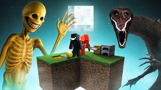 2 Idiots Survive Skyblock's SCARIEST Horror Island...