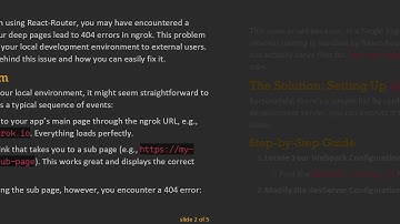 Resolving ngrok 404 Errors with React-Router: A Deep Link Solution