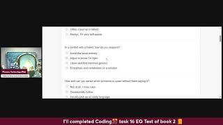 I ll completed Coding🎊 task 16  EQ Test of book 2  📙