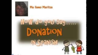 How Do You Say Donation In Spanish 