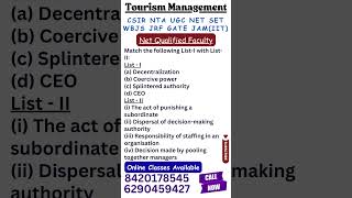 UGC NET Tourism Management I Net Qualified Faculty I Online Class Available #tourism #jrf #shorts