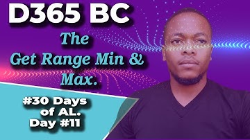 How to use the GetRangeMin & GetRangeMax in Microsoft Dynamics 365 Business Central.