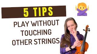 5 tips to help you play the violin without touching other strings Resimi