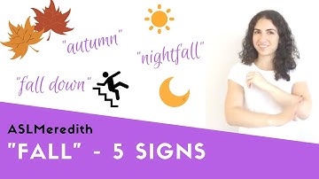 "Fall" homophones in American Sign Language - 5 meanings, 5 signs!