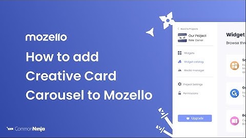 How to add a Creative Card carousel to Mozello