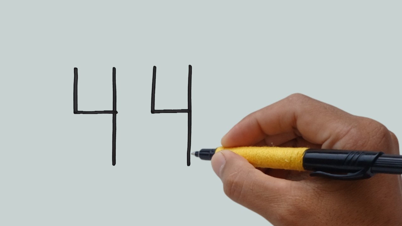 How to Draw the Taj Mahal from Number 44 | Easy Drawing Tutorial