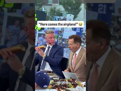 Pat feeding Coach Saban gets more creative by the week 😂