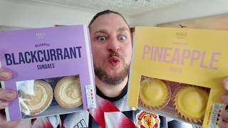M&S Pie Face Off! Pineapple Tart VS Blackcurrant Sundae Tart Taste Test Review