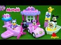 Minnie Mouse Birthday Party Duplo Play Set Mickey Mouse Boat Plane Car Daisy Duck Girls Toys Video