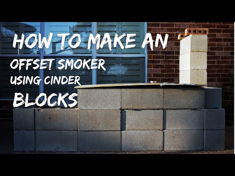 How to make an offset cinderblock smoker