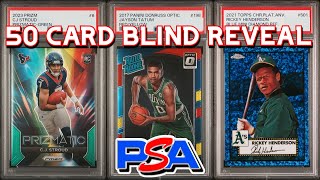 50 CARD PSA BLIND REVEAL WITH CRACKOUTS AND MORE...