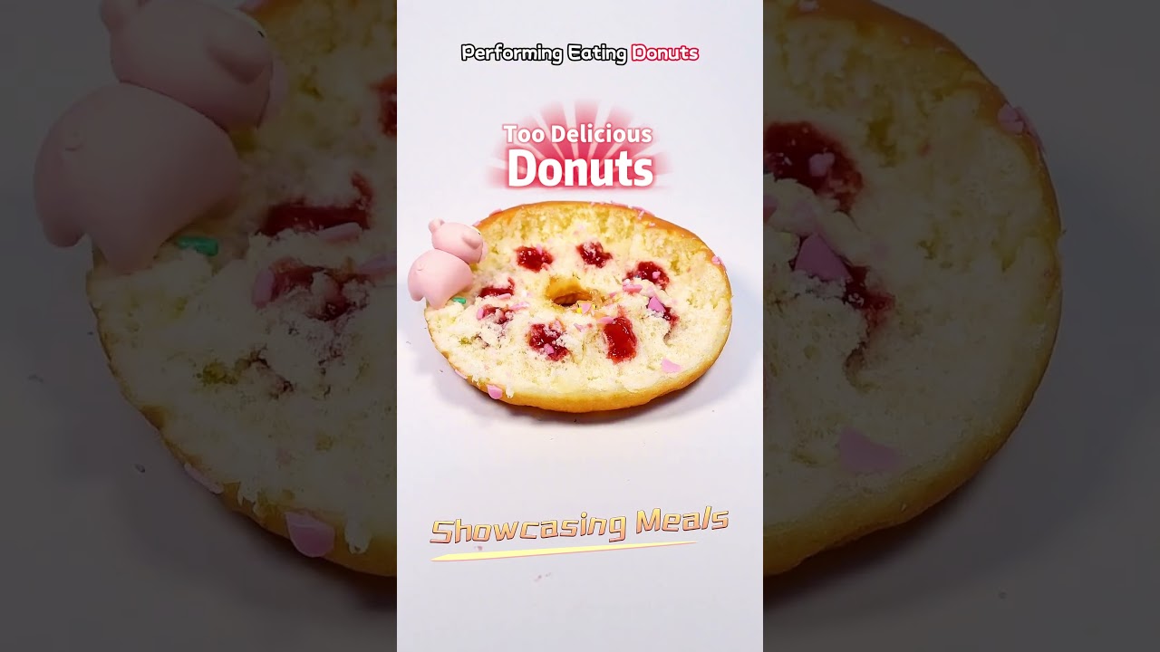 Appreciating Greedy Pig Eating Donuts 