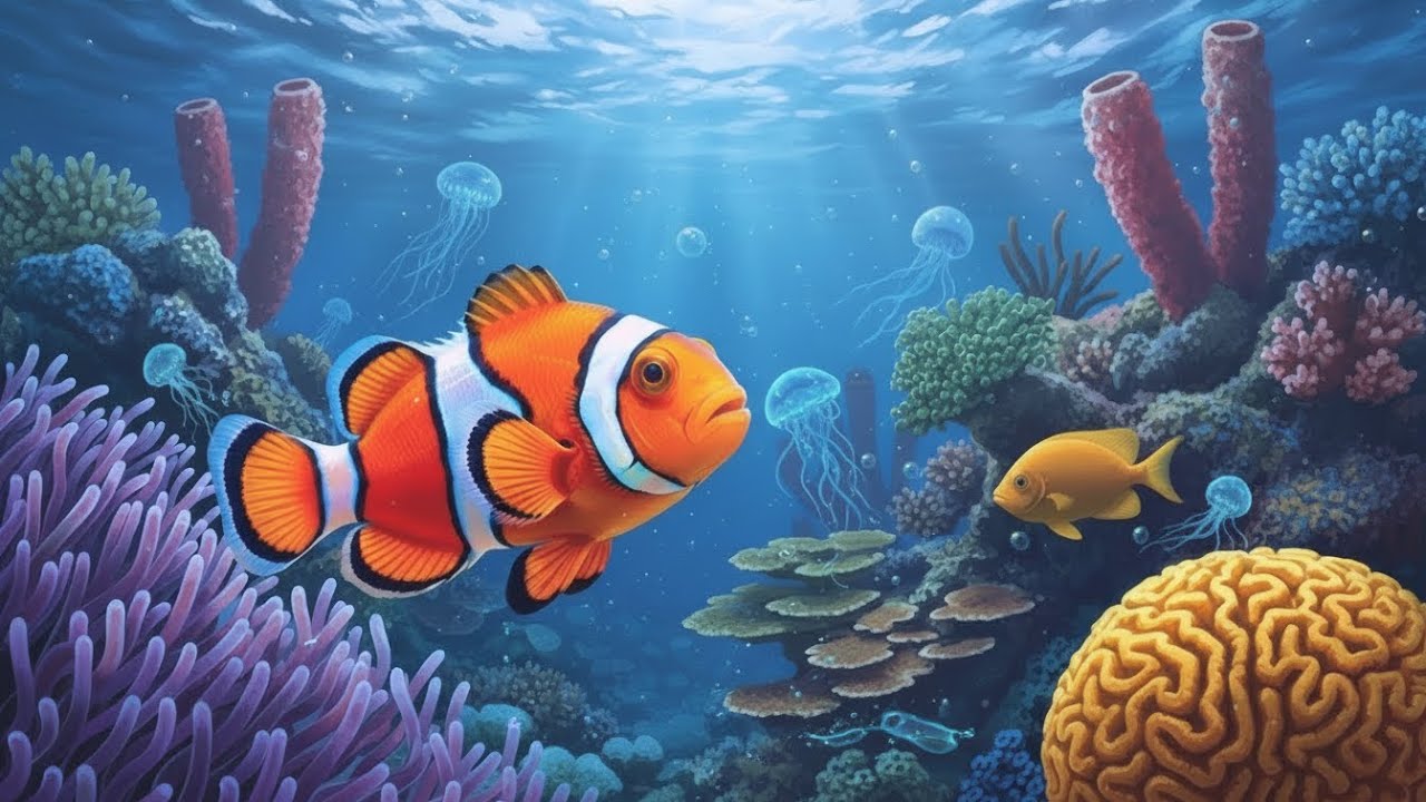 The Best 4K Aquarium - Dive Into The Mesmerizing Underwater Realm, Sea Jellyfish, Coral Reefs .