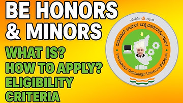 VTU BE HONOURS AND MINORS INFO
