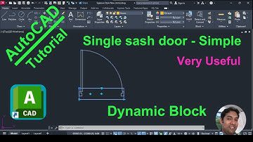 How to Create Single sash door as Dynamic Block in AutoCAD (Simple Tutorial)