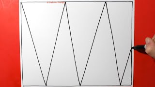 Daily Line Illusion | Zig Zag 3D Art Therapy Pattern / Spiral Drawing / Satisfying & Relaxing