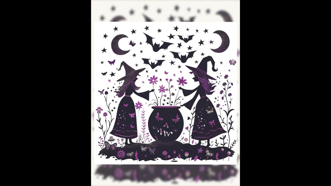 Whimsical Witches Cauldron Clipart Set - 16 PNG Sublimation Design - Instant Download, Perfect fo...