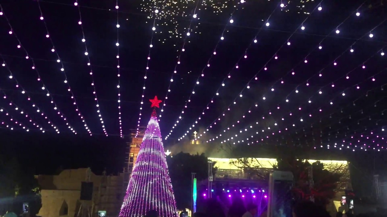 Lighting The Christmas Tree In Bethlehem 2017 YouTube