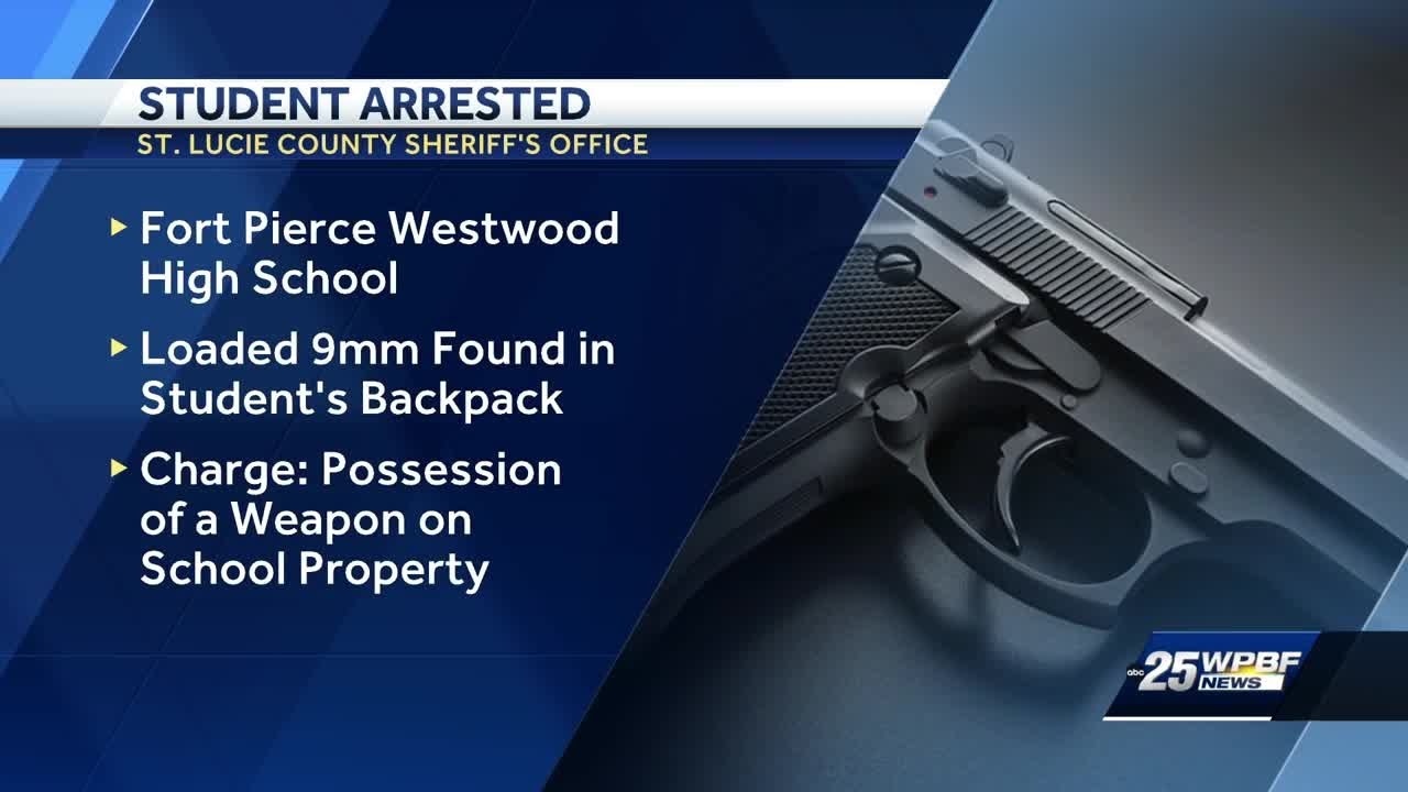 Fort Pierce student arrested for bringing loaded gun to school - YouTube