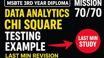Data Analytics-325326 Chi Square Example #exam #kscheme #msbte #msbte #dataanalytics #msbte