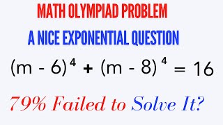 Math Olympiad Problem | A Nice Exponential Question | 79% Failed to Solve It