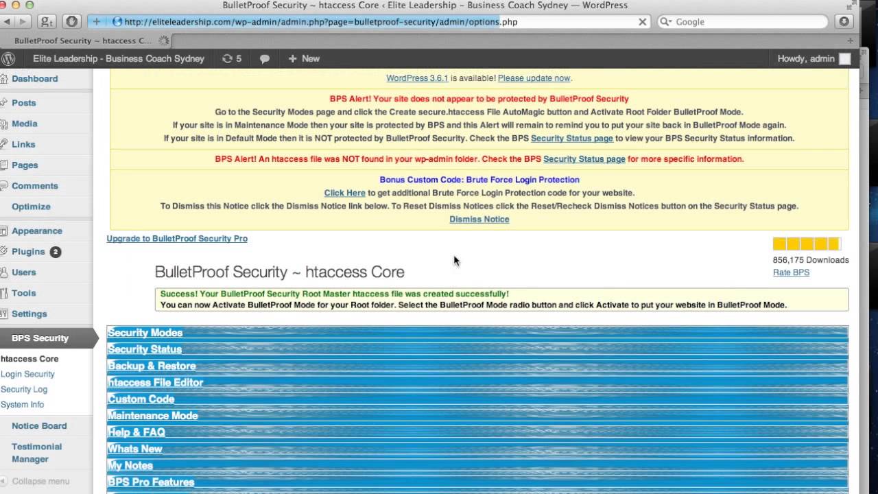 Bulletproof Security wordpress plugin - YouTube