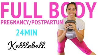 Full Body Kettlebell Workout for Pregnancy and Postpartum | Safe Prenatal Kettlebell Workout