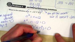 Honors Algebra I   10 4 Solving Radical Equations