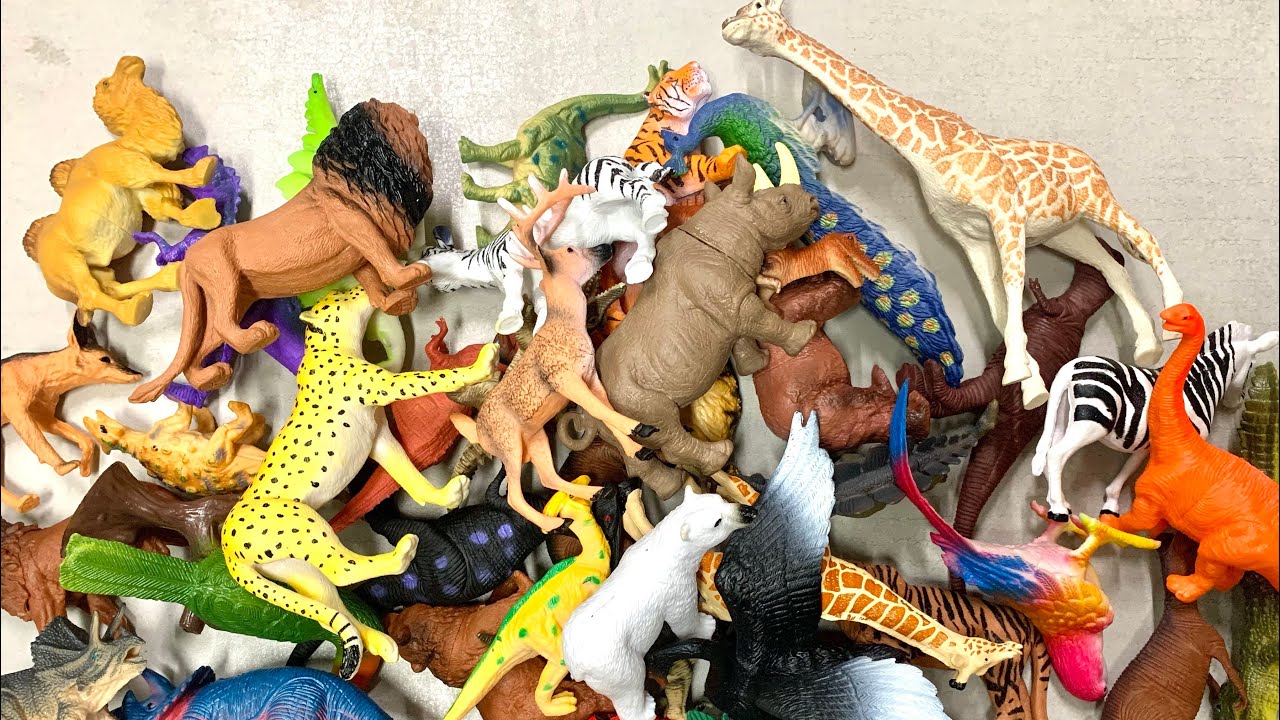 ASMR VIDEO || Satisfying Animal & Dinosaur toy collection tapping sounds || no talking