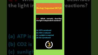 Photosynthesis || MCQS -9