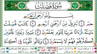 تحفيظ سورة فصلت كل صفحة مكررة 5 مرات للحفظ والمراجعة والتثبيت الشيخ وديع اليمني1