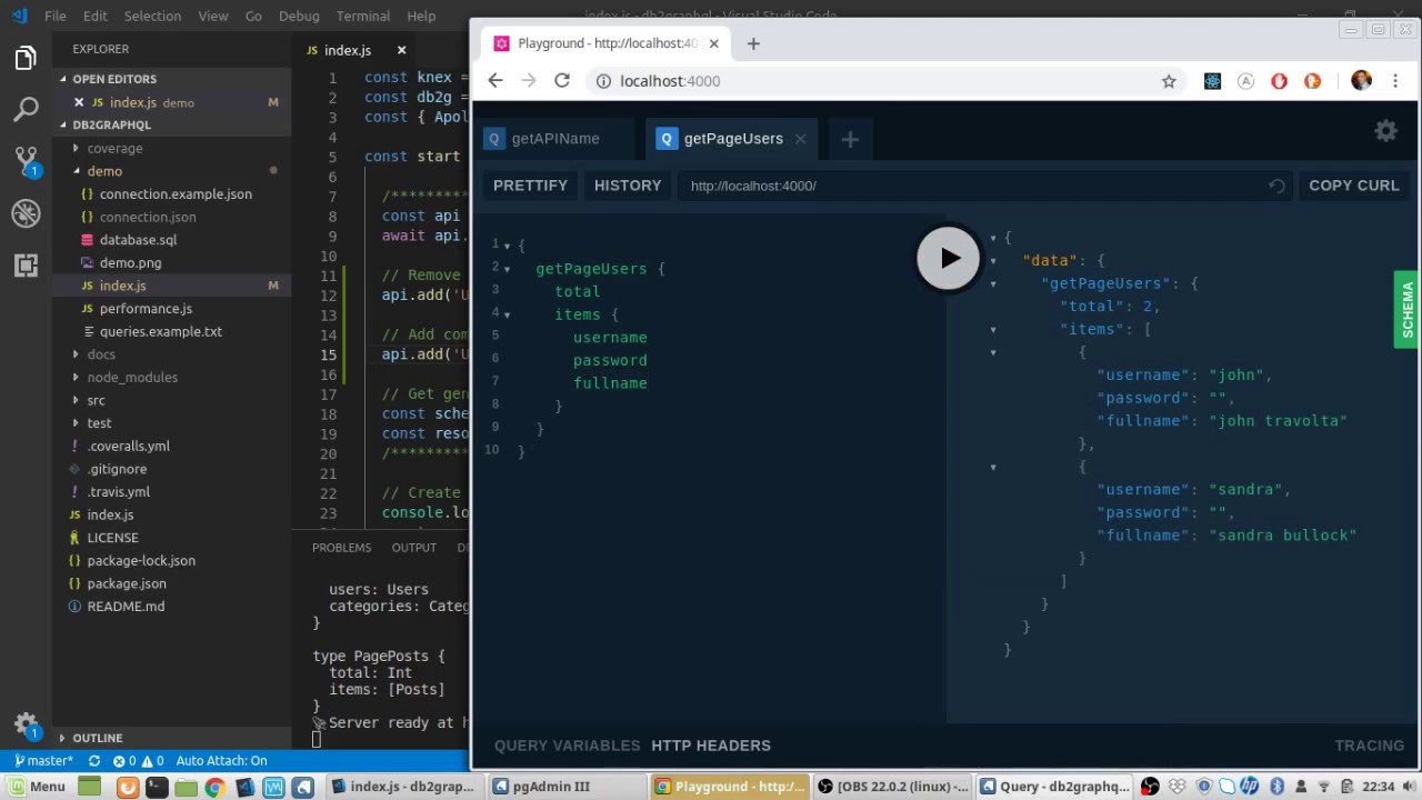 db2graphql - Create an API using Graphql, PostgreSQL and db2graphql ...