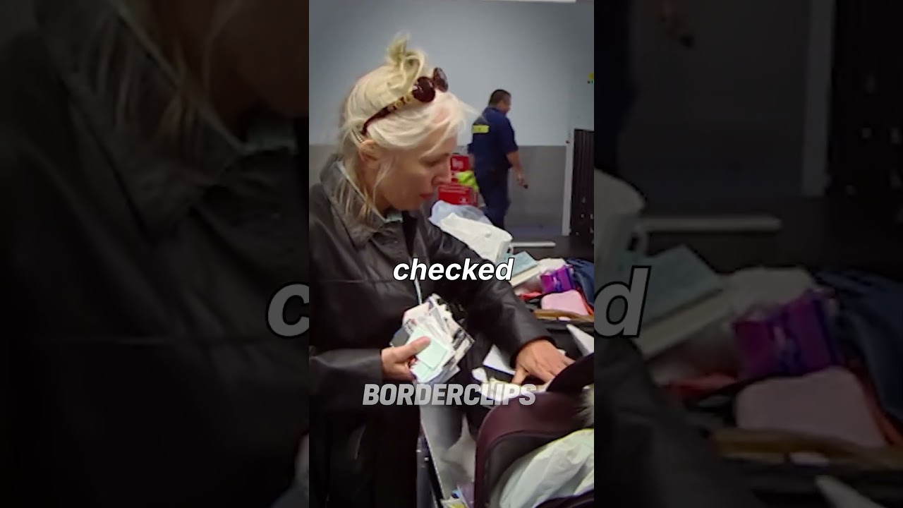 Woman suspiciously gets aggravated at the Border.