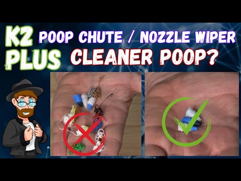 Creality K2 Plus:  All about the (better) Poop. A closer look, at the Nozzle Wiper and Poop Chute
