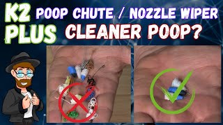 Creality K2 Plus:  All about the (better) Poop. A closer look, at the Nozzle Wiper and Poop Chute
