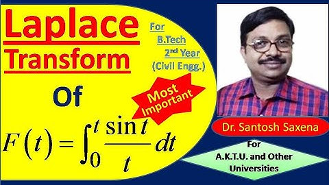 Laplace Transform - Question 11 (Important Question on Laplace) in Hindi By Dr. Santosh Saxena