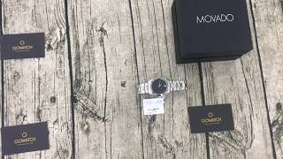 MOVADO Junior Sport Black Dial Stainless Steel Men's Watch 0605746