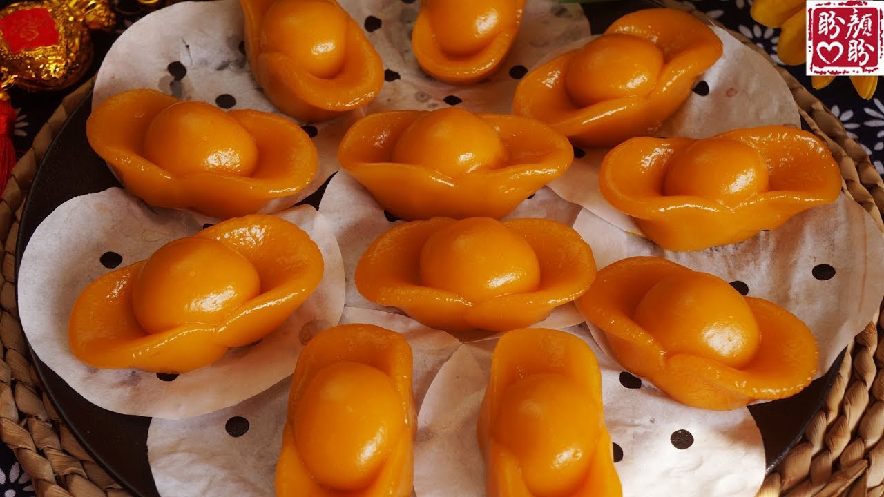 Jinyuanbao rice cake made of pumpkin。南瓜金元宝小年糕，软糯香甜，非常好吃，做法超级简单！