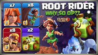 Root Rider + Valkyrie Combo With Overgrowth Spell | Best Th16 Attack Strategy 2024 Clash of Clans