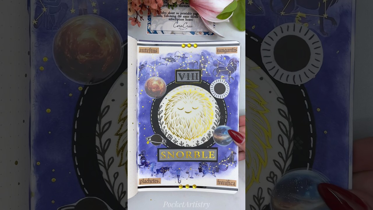 ASMR | Beautiful supplies from @CoraCreaCrafts | Vintage Craft Box 📦🌌 July Box: Outer Space