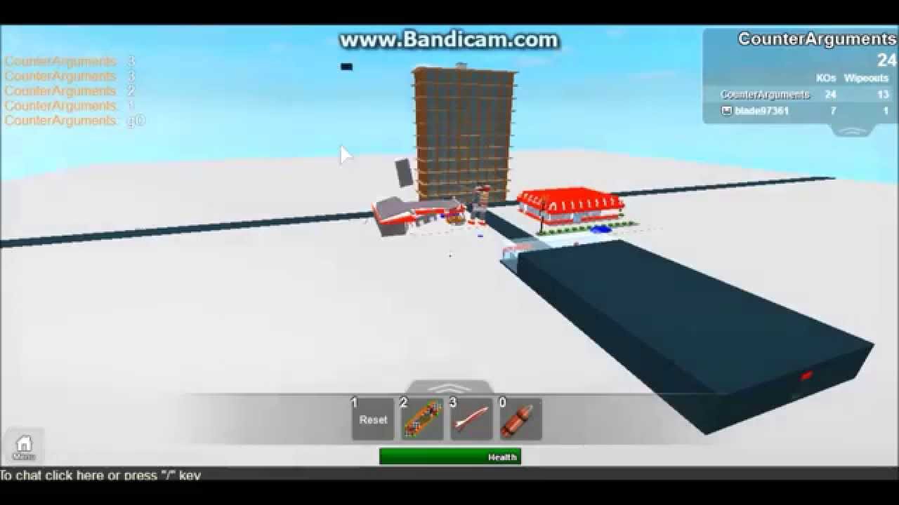 ROBLOX Explosions 1 The big brown tower of blox - YouTube