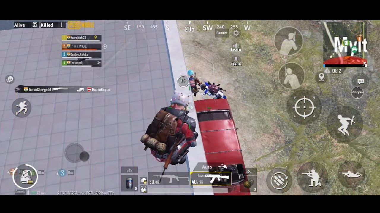 My teammates are shocked after watching this 1 vs 4 situation ...