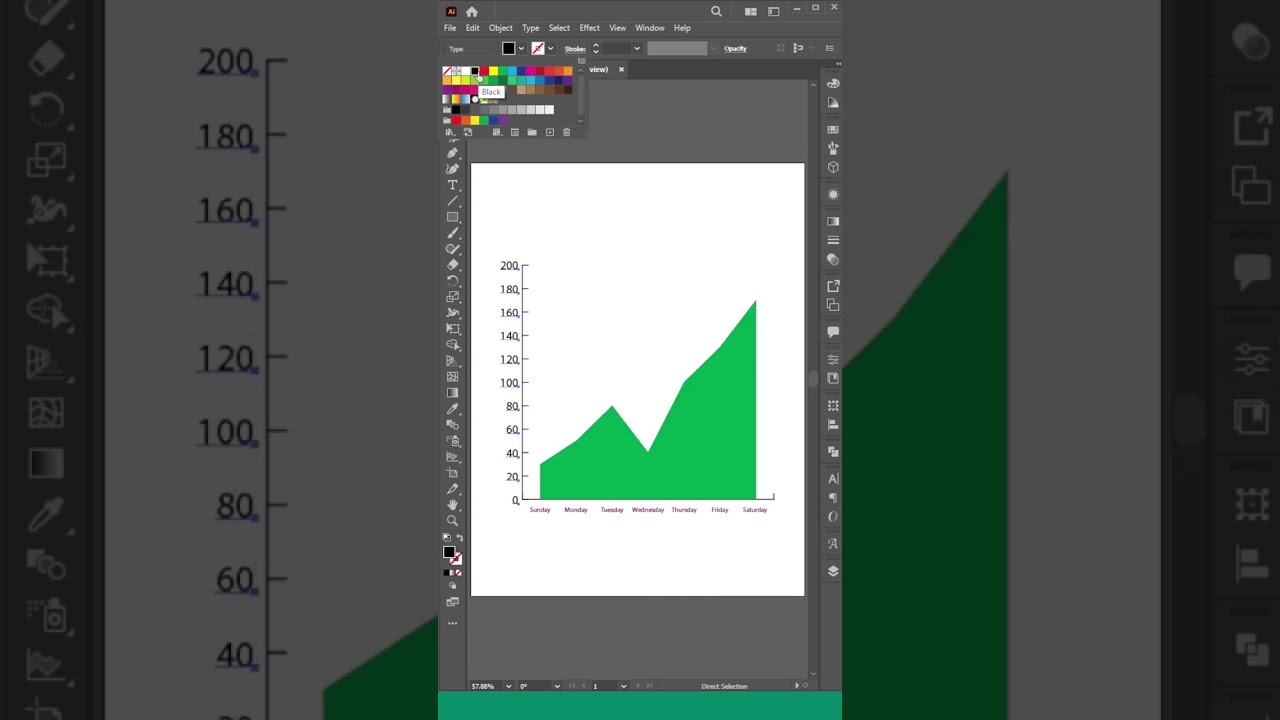 How to use Area Graph Tool in Illustrator 