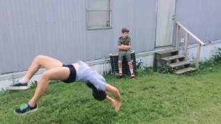 Back handspring fail!!
