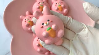 🥕🐰 미니오븐 당근 토끼 캐릭터 머랭쿠키 만들기 🐰🥕