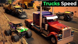 Trucks Speed Comparison in 3D | Heavy Trucks | Fictional Trucks | screenshot 5