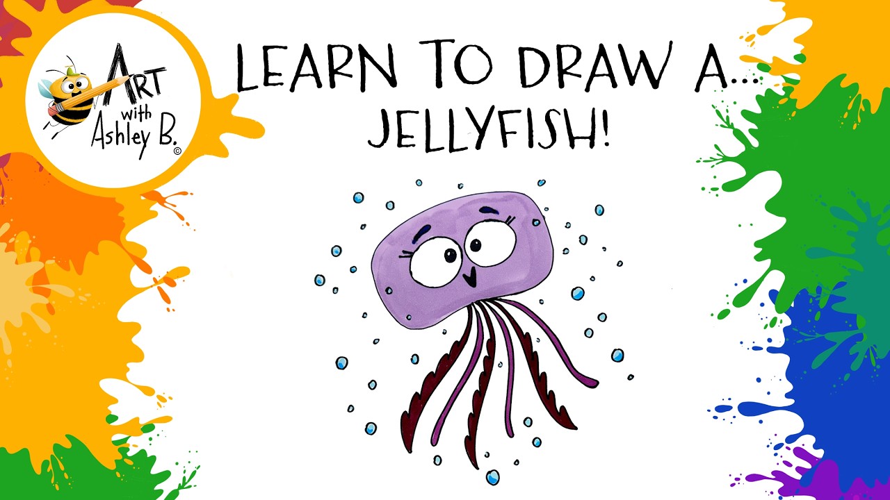How to Draw a Jellyfish | Guided Drawing for Kids